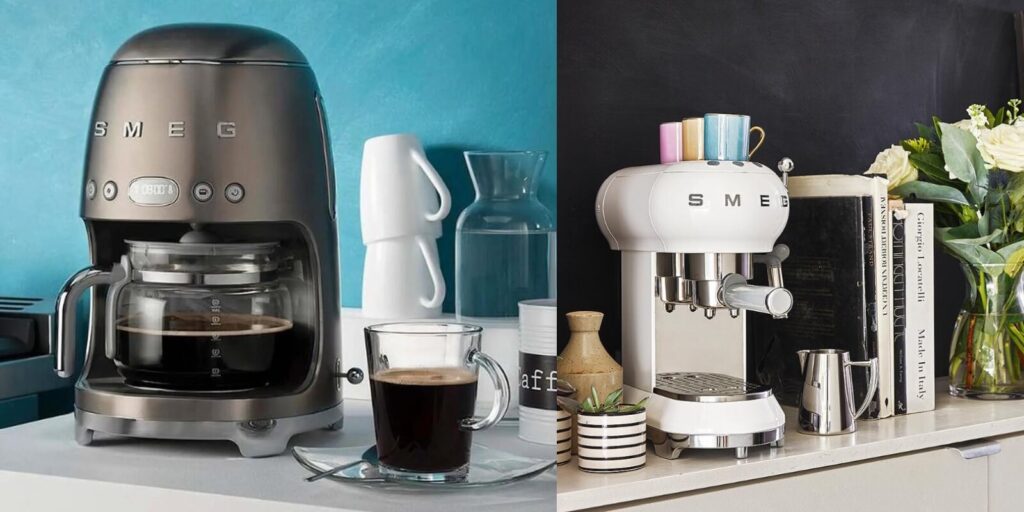 Bilde av to Smeg kaffemaskiner.