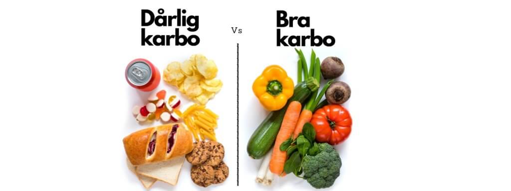 Bra karbohydrat vs dårlig karbohydrat