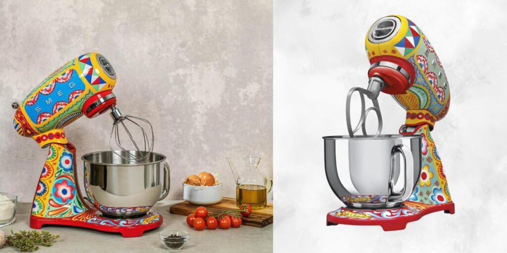 Bilde av Dolce & Gabbana og Smeg kjøkkenmaskin fra ulike vikler.