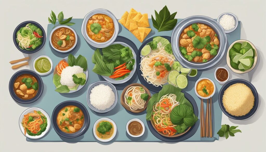 Bilde av tradisjonell thai mat.