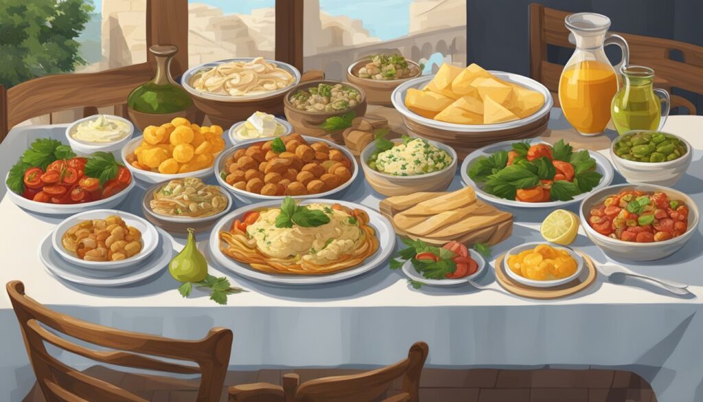 Bilde som illustrerer gresk mat på sitt beste.