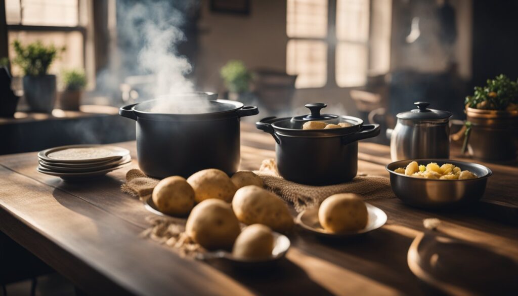 Bilde av poteter som kokes.