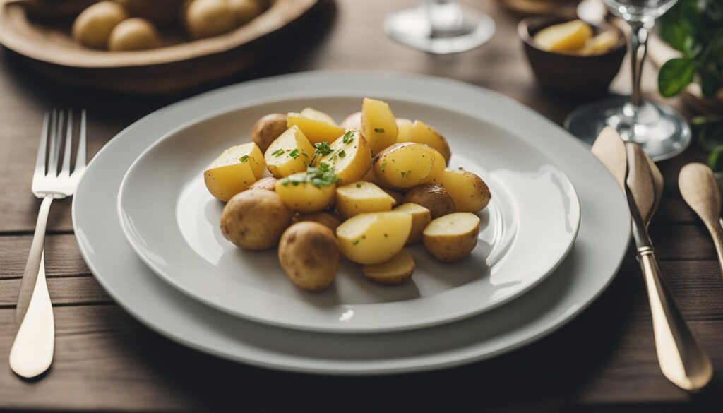 Bilde av middag med poteter.